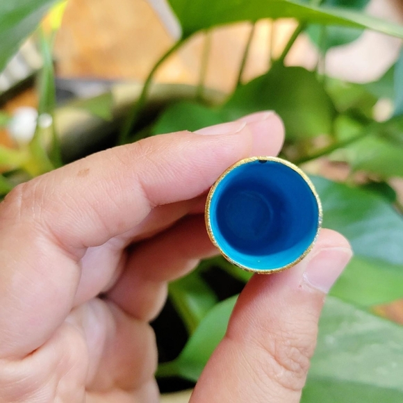 Vintage Floral Cloisonne Thimble - Picture 8 of 12